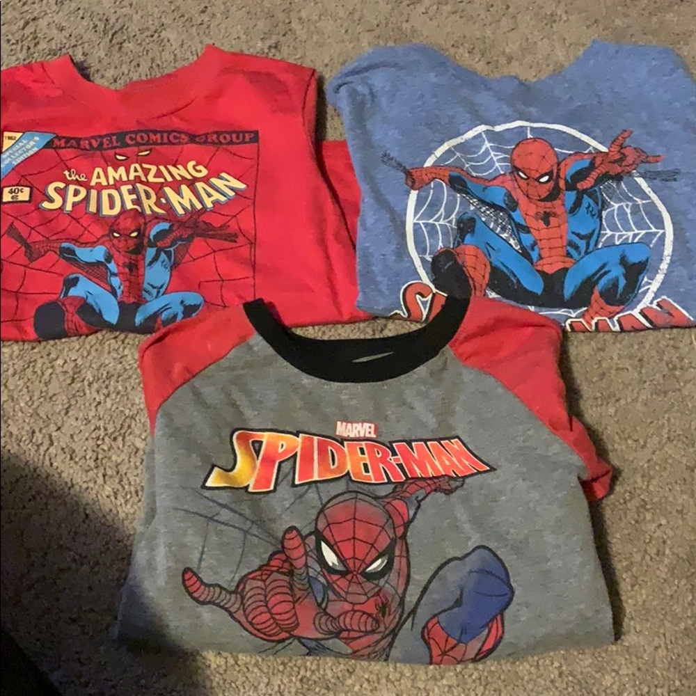 3 Boys Spiderman Shirts
